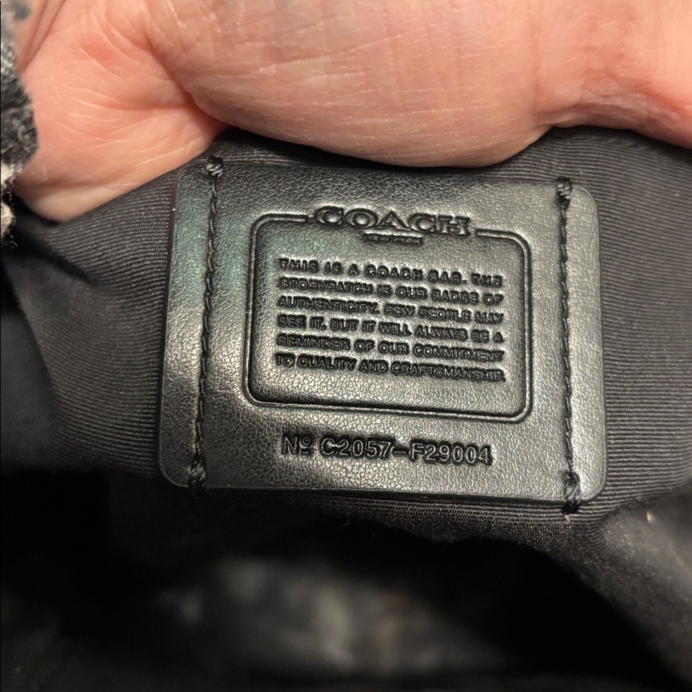 Coach black pebbled leather Charlie bag back pack - Picture 7 of 11